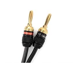 Deadbolt Speaker Wire with Banana Plugs, 10 ft, High Strand Count 12 AWG Pure Copper, OFC