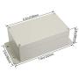LeMotech Waterproof Dustproof IP65 ABS Plastic Junction Box Universal Electric Project Enclosure Pale Gray and Fix ed Ear 6.2 x 3.54 x 2.51inch (158 x 90 x 64 mm)