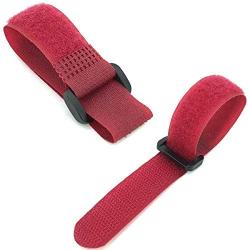 Pasow 25 Pcs 8-Inch Cable Ties with plastic buckle Reusable Wire Cord cable tie - Red