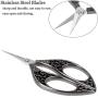 BIHRTC Small Embroidery Scissors Cute Scissors 4.4 Inch Sharp Stainless Steel Sewing Scissors Sheer for Cross Stitch Thread Needlepoint Household Craft Ofiice Black Scissors