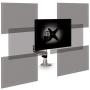 3M Easy Adjust Desk Mount Monitor Arm, Adjust Height, Tilt, Swivel and Rotation by Holding and Moving Monitor, Free Up Desk Space, Clamp or Grommet, For Monitors Up to 20 lbs <= 27'', Silver (MA245S)