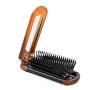 Ancable Folding Hair Brush - Collapsable Pocket Size Brush with Mirror for Family, School, Travel, Car, Gym, Bag, Purse