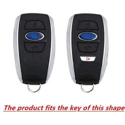 BINOWEN for Subaru Key Fob, TPU Key Shell Protector Shell Keyless Remote Control Smart Key Holder with Keychain Fit for 2018 2019 2020 Subaru WRX Outback Ascent Forester Crosstrek Keys (Blue)