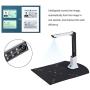 Document Camera for Teachers Laptop, 8MP USB Portable Scanner Office Classrooms Distance Learning with Real-time Projection Video Recording Versatility A4 Format, OCR Multi-Language Recognition,etc