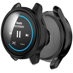 Compatible Garmin Venu Case Cover with Screen Protector, Soft TPU Plated All Around Protective Case for Garmin Venu Black