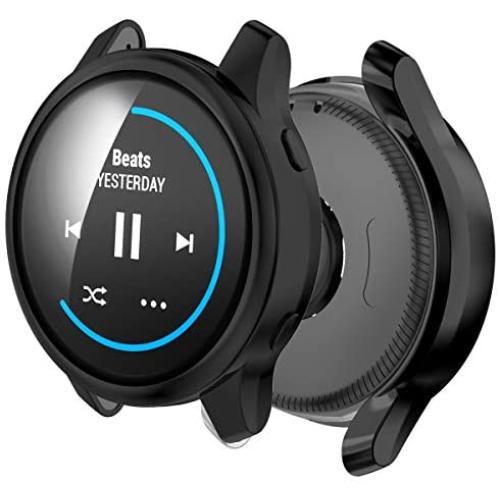 Compatible Garmin Venu Case Cover with Screen Protector, Soft TPU Plated All Around Protective Case for Garmin Venu Black