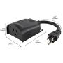 GE Enbrighten Z-Wave Plus Smart Outdoor Switch, 1-Outlet Plug-In (2nd Gen.), Weather-Resistant, Works with Alexa, Google Assistant, for Landscape & Seasonal Lighting, ZWave Hub Required, 14298,Black