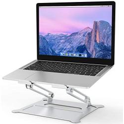 Besign LS05 Aluminum Laptop Stand, Ergonomic Adjustable Notebook Stand, Riser Holder Computer Stand Compatible with Air, Pro, Dell, HP, Lenovo More 10-15.6'' Laptops (Silver)