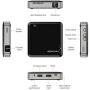 APEMAN M4 Mini Portable Projector, Video DLP Pocket Projector for Home and Outdoor Entertainment, Support 1080P HDMI Input Built-in Rechargeable Battery Stereo Speakers with Upgraded 360° Tripod