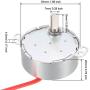 uxcell Synchronous Gear Motor AC 24V 1.4-1.7RPM 50-60Hz Electric Motor CCW/CW 4W for Electric Fan