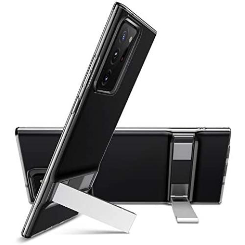 ESR Metal Kickstand Case Compatible with Samsung Galaxy Note 20 Ultra (6.9-Inch) [Vertical and Horizontal Stand] [Reinforced Drop Protection] – Translucent Black