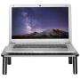 2 Pack Premium Laptop PC Monitor Stand with Sturdy, Stable Black Metal Construction. Fashionable Riser Height Adjustable with Non-Skid Rubber. Perfect for Computer Monitor iMac Stand or Computer Shelf