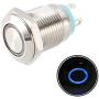 uxcell Momentary Metal Push Button Switch 12mm Mounting Dia 1NO 3-6V Blue LED Light