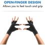 Pivit Arthritis Gloves | Compression Glove for Rheumatoid, Osteoarthritis | Heat Hand Gloves for Computer Typing, Arthritic Joint Pain Relief, Carpal Tunnel | Men, Women | Open Finger Thumb (Medium)