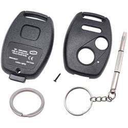3 Buttons Replacement Key Fob Case Shell Fits for Honda Civic CR-V Fit Accord Crosstour Odyssey CR-Z Keyless Entry Remote Control Car Key Fob Cover (2 + 1 Buttons, Black)