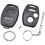 Cutting Not Required - Replacement Key Fob Keyless Entry Remote Shell Case for Honda Civic/Accord/CR-V/Fit/Odyssey/Pilot/Ridgeline/CR-Z Car Key Fob Cover (1 Black + 1 Blue)