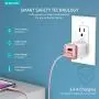 iPhone Charger Set, Overtime Apple MFi Certified Lightning Cable with Dual USB Wall Adapter 2.4 AMP Compatible w/iPhone 11 Pro Max XS XR X 8 7 6S 6 Plus SE AirPods iPad (Rose Gold/Rose Gold, 6ft)