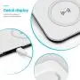2 in 1 Wireless Charger, Wireless Charging Station, iPhone 12/11 Series/XS MAX/XR/XS/X/8/8 Plus/Samsung, Wireless AirPods/AirPods Pro Charger, White+Black