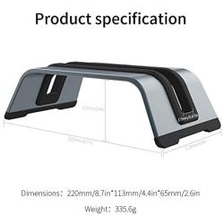Aluminum Vertical Laptop Stand - Space Saving Laptop Holder Compatible with MacBook /iPad and More Notebook Laptops to 0.67’’ Inch Thickness(Space Grey)