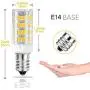 E14 4W LED Light Bulb, 5 Pack, Daylight White 6000K , 40W Incandescent Bulb Equivalent, 400LM 52 LED 2835-SMD Light, Dimmable, AC 110V