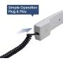 4 Pack Phone Cord Landline 8Ft Uncoiled/1.4Ft Coiled Landline Telephone Handset Cord Line Cable RJ9 4P4C Telephone Accessory Black