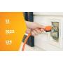 Southwire 2307SW Vinyl Outdoor Extension Cord In Orange With 3-Prong Plug (25 Feet, 16/3 gauge)