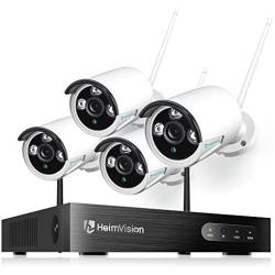 heimvision HM241 1080P Wireless Security Camera System, 8CH NVR 4Pcs Outdoor WiFi Surveillance Camera with Night Vision, Waterproof, Motion Alert, Remote Access, No Hard Disk