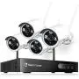 heimvision HM241 1080P Wireless Security Camera System, 8CH NVR 4Pcs Outdoor WiFi Surveillance Camera with Night Vision, Waterproof, Motion Alert, Remote Access, No Hard Disk