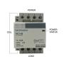 Electrodepot 60 Amp 4 Pole Normally Open Contactor, 110-120V Coil, Motor Load 40A, Lighting 63A Bundle with Slotted Steel Zinc Plated DIN Rail, 35 Millimeters x 6 Inches – 1 Piece with 2 Number 10 Screws