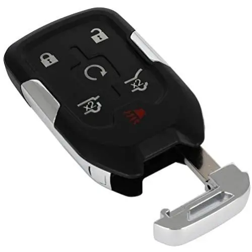 cciyu 1 X Flip Key Fob Uncut Blade (SHELL CASE) 6 Buttons Replacement for Suburban Tahoe for G MC Yukon XL HYQ1AA with FCC: 1551A-1AA 13508280 13580804 22984995 HYQ1AA 13580802 13580802 5922084