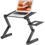 Large Laptop Stand for Bed & Sofa,Portable Laptop Table Stand,Adjustable Portable Laptop Desk with USB Cooling Fans and Mouse Pad