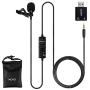 Movo Universal Lavalier USB Microphone for Computer with USB Adapter Compatible with Laptop, Desktop, PC and Mac, Smartphones, Cameras, Podcasting, Remote Work and Laptop Microphone (20-Foot Cord)