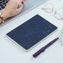 CZUR Drawing or Writing Journal Notebook, PU Leather Peach Velvet Cover,Work with CZUR APP’s OCR (Night Sky Blue)
