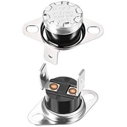 uxcell KSD301 Thermostat 120°C/248°F 10A N.C Adjust Snap Disc Temperature Switch for Microwave,Oven,Coffee Maker 2pcs