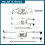 QualGear QG-PRO-PM-50-W Pro-AV Mount for 1.5'' Npt Threaded Pipe Accessory