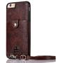 Jaorty PU Leather Wallet Case for iPhone 6 Plus/6S Plus Necklace Lanyard Case Cover with Card Holder Adjustable Detachable Anti-Lost Neck Strap for 5.5 inch Apple iPhone 6 Plus,iPhone 6S Plus,Brown