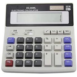 Desk Calculator, Standard Function Desktop Calculator Solar Battery Dual Power Handheld Calculator 12-Digit Large LCD Display & Big Button