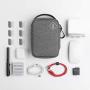 UPPERCASE Organizer 7.5 Portable Electronic Accessories Travel Pouch with Leather Handle Compatible with Laptop Accessories, Chargers, Tech Gears, Gadgets, Cables, Cords, Power Bank (7.5)