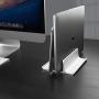 Vaydeer Double-Slot Adjustable Vertical Laptop Stand Newly Designed 2 Slot Aluminum Desktop Holder for All MacBook/Chromebook/Surface/Dell/iPad Up to 17.3 Inches - Silver