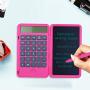 Basic Calculator Notepad with 6.5 Inch LCD Writing Tablet, Rechargeable, Lock Button and E-Pen,12 Digit Display, Also Inkless Drawing/Memo Pads/Planning Boards, Hand-held for Daily and Basic Office