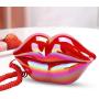 Bewinner1 European Style Home Telephone,Fashionable Cute Red Lips Shape Telephone,Innovative Protable Desktop Landline Phone,for Holiday Celebrations,Birthdays and Valentines