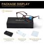 Blue Light Blocking Computer Glasses 2 Pack Decrease Eye Eyestrain Unisex(Women/Men) Glasses with Spring Hinges Nerd Reading Gaming Glasses