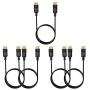 Moread DisplayPort to DisplayPort Cable, 6 Feet, 5 Pack, Gold-Plated Display Port Cable (4K@60Hz, 2K@144Hz) DP Cable Compatible with Computer, Desktop, Laptop, PC, Monitor, Projector - Black