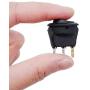 Twidec/10Pcs SPST Round Dot Rocker Toggle Switch 20A 12V DC On/Off Control For Car Or Boat With Blue LED Light KCD2-102N-BU-10PCS