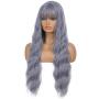 Suri Hair Womens Blue Wig Long Fluffy Wave Curly Hair Wigs With Bangs Silky Synthetic Curly Heat Resistant Wigs For Halloween Daily Natural Looking Womens Costume Wig(30 inches) Suri Hair Womens Blue Wig Long Fluffy Wave Curly Hair Wigs With Bangs Silky Synthetic Curly Heat Resistant Wigs For Halloween Daily Natural Looking Womens Costume Wig(30 inches)