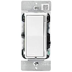 Leviton Decora 600-Watt Single-Pole/3-Way Universal Rocker Slide Dimmer, White/Light Almond (3-Pack)