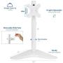 VIVO Single 13 to 32 inch Monitor Desk Stand, Freestanding VESA Steel Mount Base, Adjustable Height, Tilt, Swivel, Rotation, White STAND-V001HW