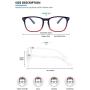 livho 2 Pack Blue Light Blocking Glasses, Computer Reading/Gaming/TV/Phones Glasses for Women Men,Anti Eyestrain & UV Glare (Clear+Blue Purple)