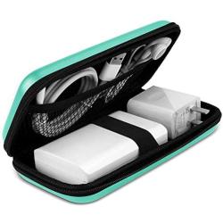 iMangoo Shockproof Carrying Case Hard Protective EVA Case Impact Resistant Travel 12000mAh Bank Pouch Bag USB Cable Organizer Earbuds Sleeve Pocket Accessory Smooth Coating Zipper Wallet Mint