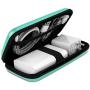 iMangoo Shockproof Carrying Case Hard Protective EVA Case Impact Resistant Travel 12000mAh Bank Pouch Bag USB Cable Organizer Earbuds Sleeve Pocket Accessory Smooth Coating Zipper Wallet Mint